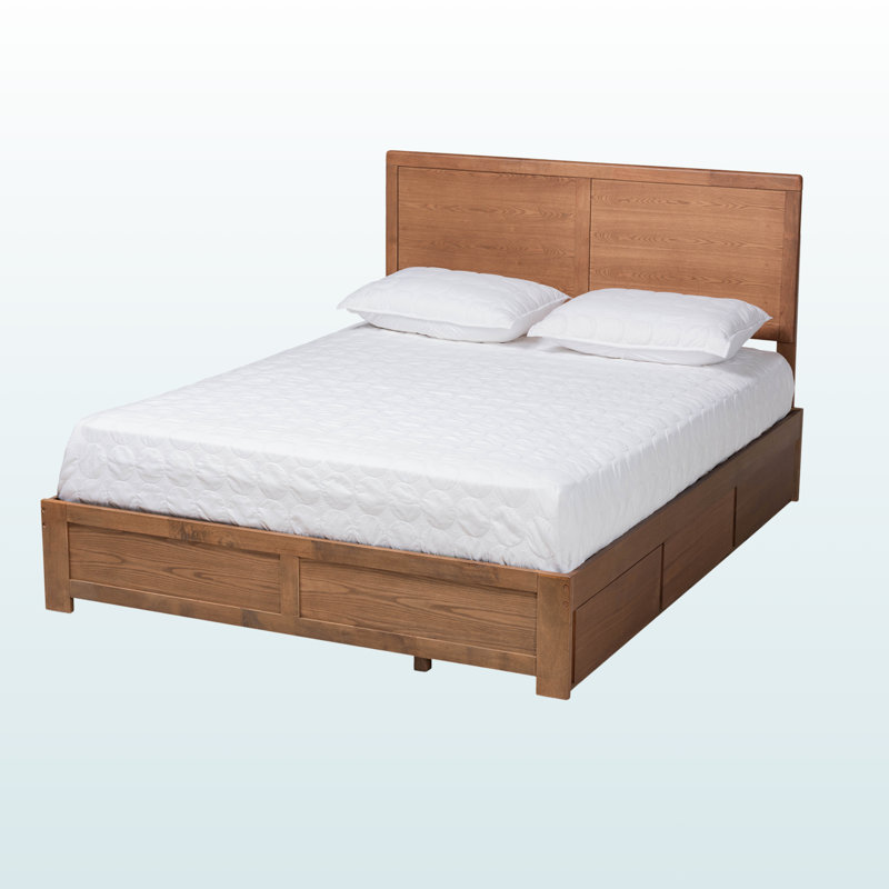 Xil0 Transitional 3-Drawer Platform Storage Bed, Queen