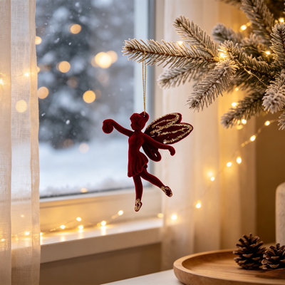 Décorations de Noël, boules suspendues à motif d'arbre de Noël rouge rétro, créant une ambiance de Noël chaleureuse, idéale pour les fêtes de Noël et le décor de famille doit avoir un cadeau de Noël
