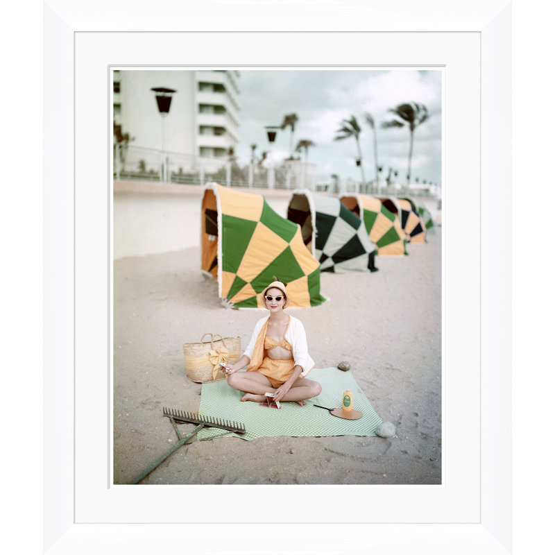Glamour, "Wearing Cabana Swimwear On A Beach," Richard Rutledge, May 1, 1959 Print by Richard Rutledge, 35.5" H x 30" W