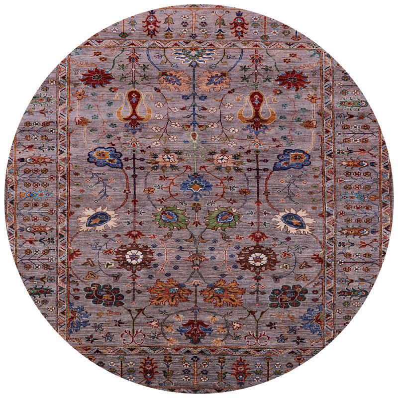 Friscia Oriental Indoor Rug, Round 7'