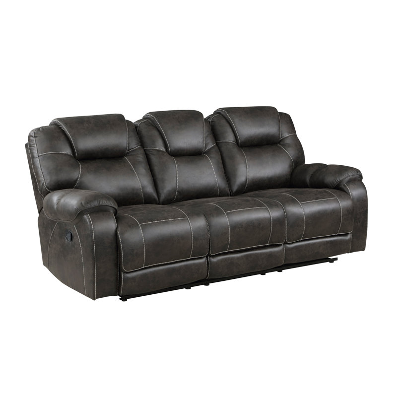 Canapé inclinable de 87 po Erisha, Noir