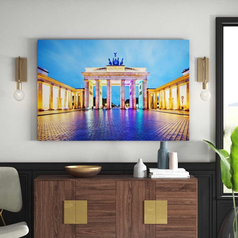 Leinwandbild Illuminated Brandenburg Gate