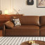 Canapé modulaire en cuir véritable brun Brownness