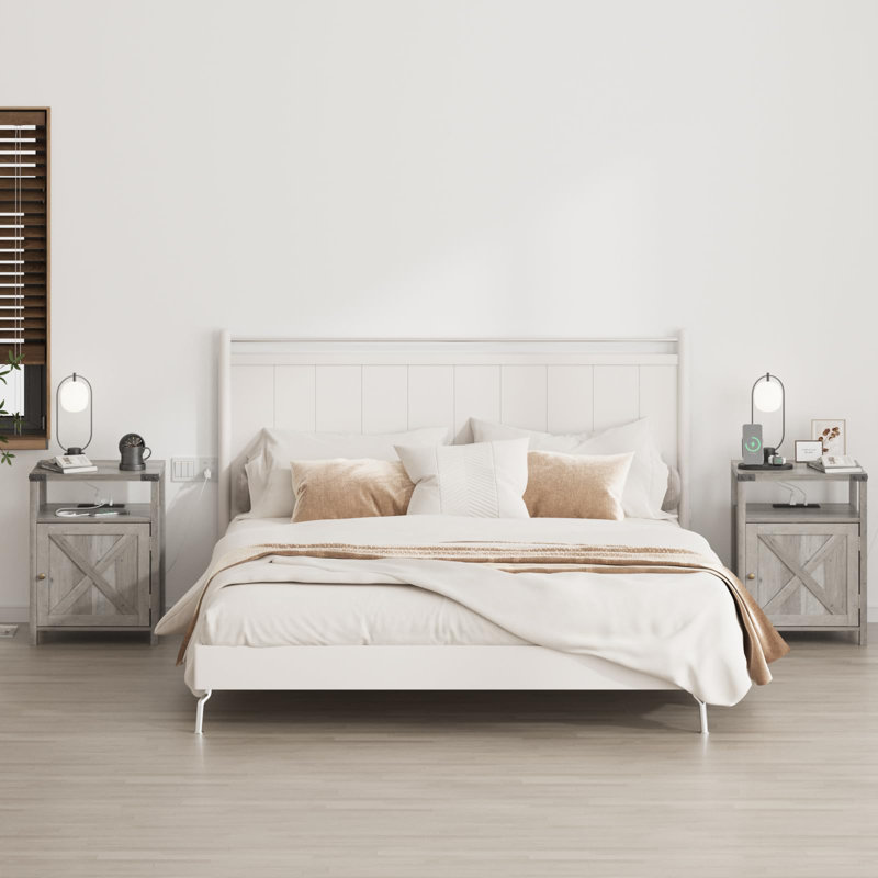 Kennesha Nightstand, Gray, Set of 2