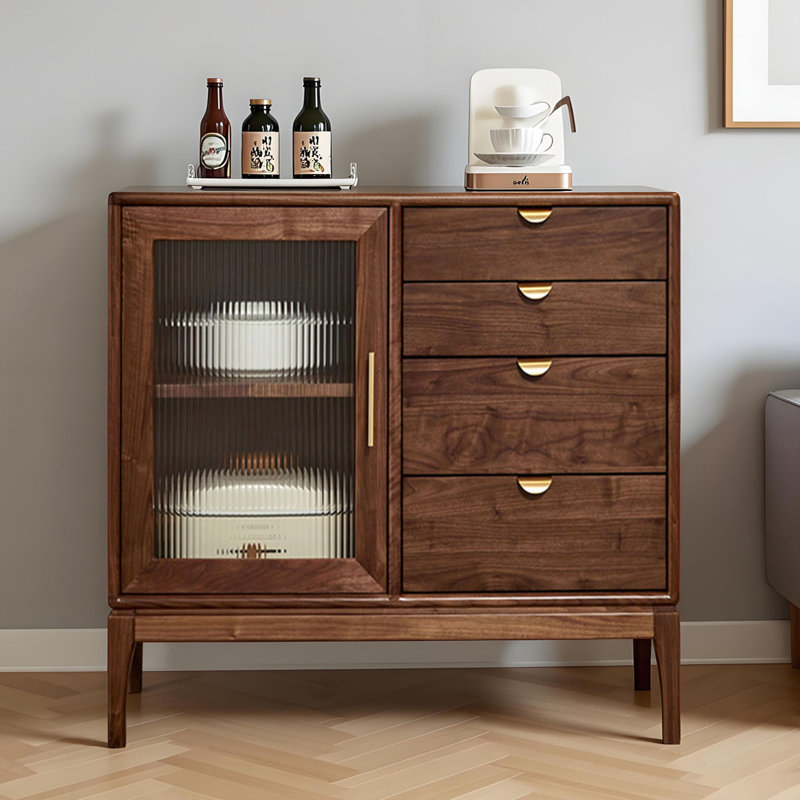 Commode d'appoint vintage entièrement en bois massif, H 35,43 po x l 35,43 po x P 15,74 po