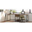 Bureau d'ordinateur 79 pouces pour deux personnes avec tiroirs et tablettes de rangement, table de travail double extra longue avec crochets, bureau d'écriture pour bureau personnel, brun rustique