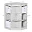 Armoire de coin grise pour enfants avec rangement pour jouets