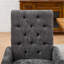 Chaise de salle à manger rembourrée en tissu de chenille, pieds courbés en bois massif, élégante chaise de salle à manger capitonnée pour salle à manger, paquet simple, gris-797944440-797944445