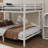 Queen Over Queen Metal Bunk Bed With Ladder-890201679