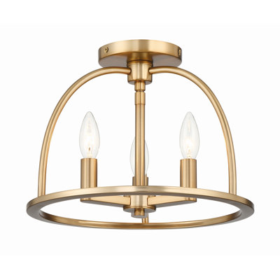 3-Light Semi Flush Mount