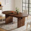 63-Inch Oval Solid Wood Dining Table