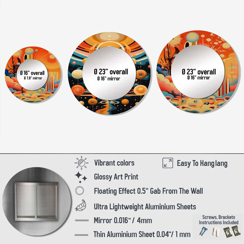 Lakessa Round Wall Mirror