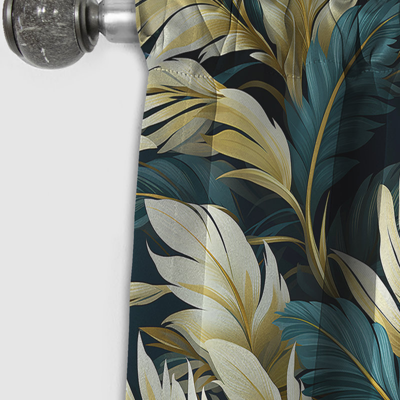Palm Breeze - motif tropical I - Rideau floral - Rideau occultant floral - 1 panneau, L 52 po x L 84 po