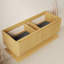 Armoire de rangement murale de 48 po avec tablette en contreplaqué de chêne à grain de bois avec tablette, sans comptoir, sans bassin, sans robinet et couvercle d'évier