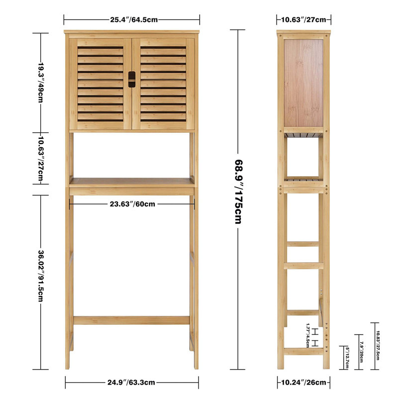Aaleeyah Bamboo Over The Toilet Storage