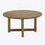 Table basse 32 po en rotin, table basse ronde en bois tissé de rotin