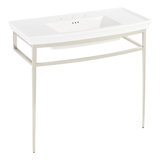 39" Olney 32" Tall Porcelain Rectangular Console Bathroom Sink with Overflow