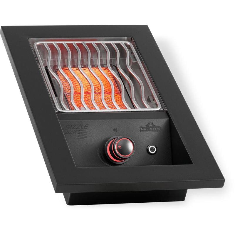Built-In 700 Series 10" Single Infrared Burner, Matte Black, Liquid Propane