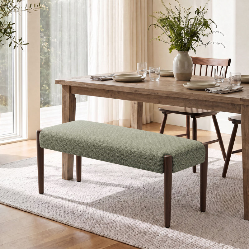 Banc de salle à manger rembourré Modern, Vert