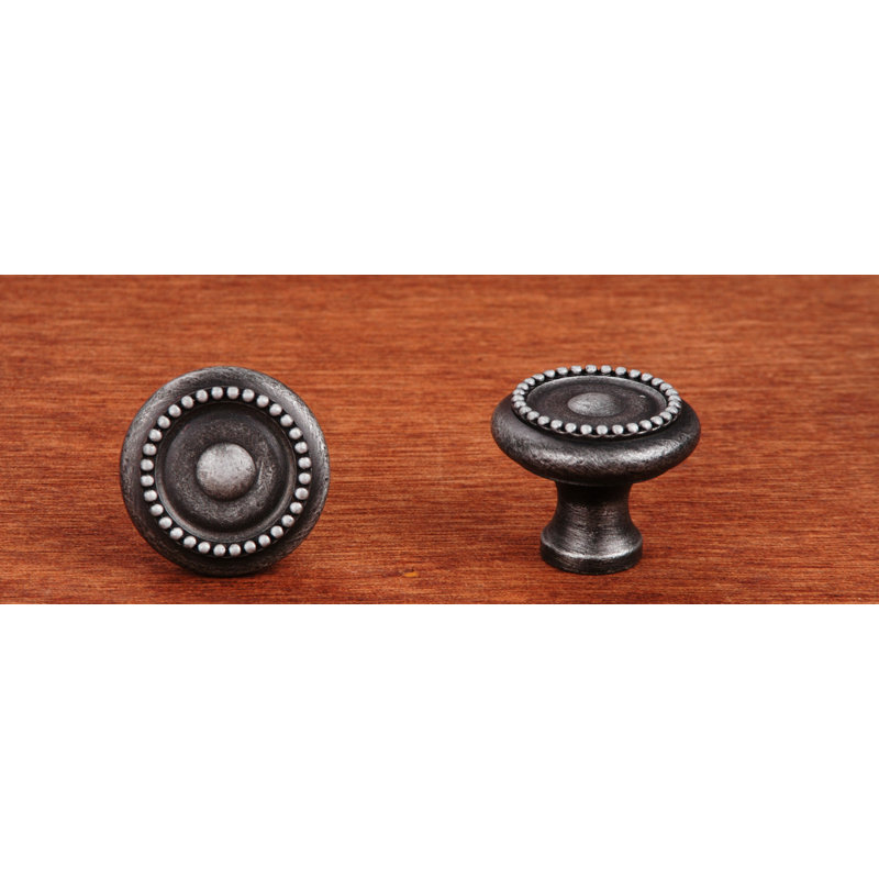 CK Series 1 1/4" Diameter Mushroom Knob, Distressed Nickel