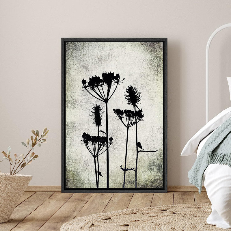 Signe, reproduction d'art sur toile encadrée, fleurs en fleurs sur des branches, illustrations de nature sauvage, art moderne minimaliste, dramatique, cool pour le salon, la chambre à coucher, le bureau