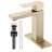 Bathroom Faucet Single Hole - Stainless Steel With And Drain Assembly Brushed Gold Finish Modern Design For Sink 1 Deck-Mounted Style-121629162
