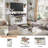 Farmhouse TV Stand for 80 Inch TVs, 38" Tall Entertainment Center w/Storage Cabinets and Sliding Barn Door, Media Console Cabinet-1752067916