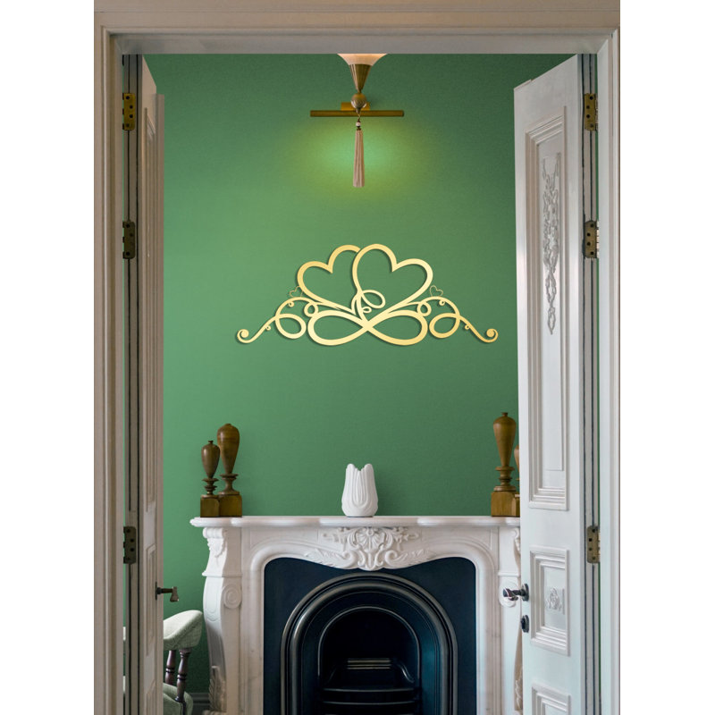 Coeurs et infini, décoration murale en métal Love Art avec votre texte personnalisé pour mariage, cadeau de la Saint-Valentin