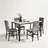 5-Piece Dininng Room Table Set with 4 Uphosltered Dining Chairs, Faux Marble Table Top and Robust Metal Frame Dining Table Set of 5, Space-Saving Design Dinette Set for Home Furniture Kitchen Restaurant-924555525-912154674