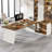 L-Shaped Executive Office Desk With Drawers-1851505203