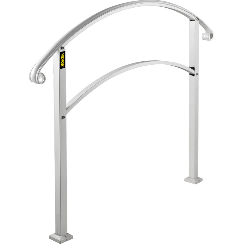 Matte White 3-Step Stainless Steel Outdoor Handrail Kit