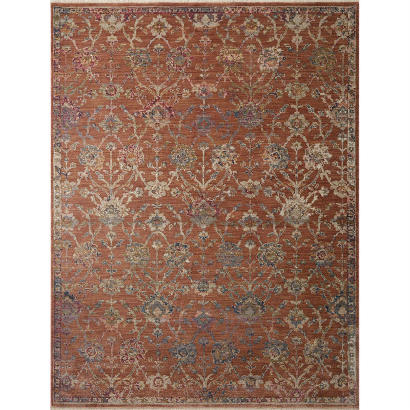 Tapis oriental carré tissé à la machine 1 pi 6 po x 1 pi 6 po FEVBAS