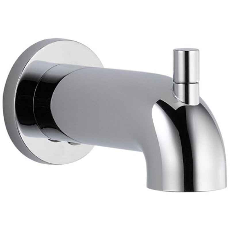 Garniture de bec mural pour baignoire murale avec bec déviateur, Chrome