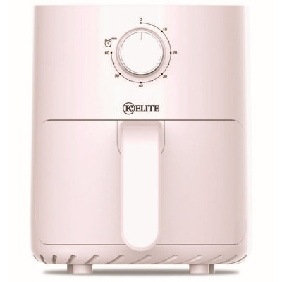 Kitchen Elite 2.2 Qt Compact Mechanical Air Fryer, Manual Knob Control, Pink