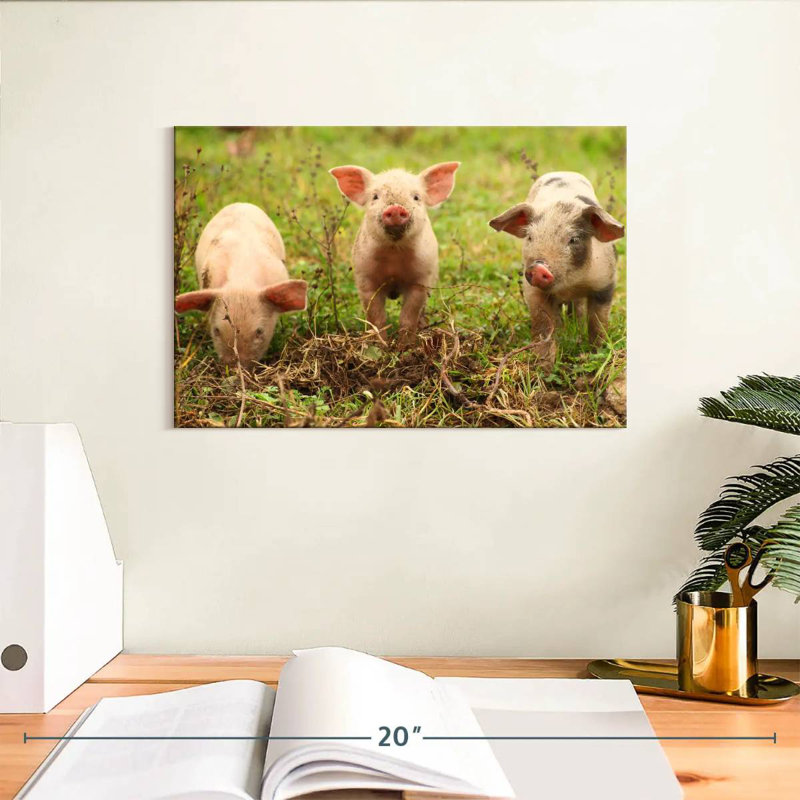Brampt Three Piglets, 8" H x 12" W