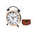 Roman Numeral Quartz Movement / Crystal Tabletop Clock with Alarm in Beige