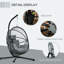 Tryrion Outdoor Swing Chair Thick Padded Cushion Grey