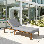 Chaise longue réglable en bois d'acacia - Chaise inclinable pour patio et piscine