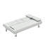 Canapé-lit avec accoudoirs, deux supports, structure en bois, pieds en acier inoxydable, blanc FUTON, non disponible-1210169489