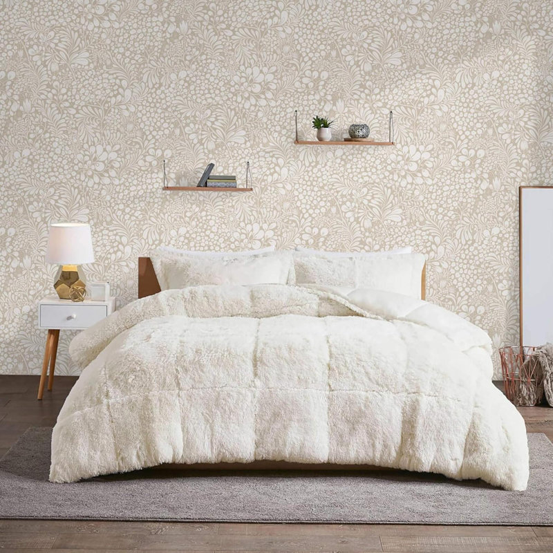 Peler et coller le papier peint floral beige Boho