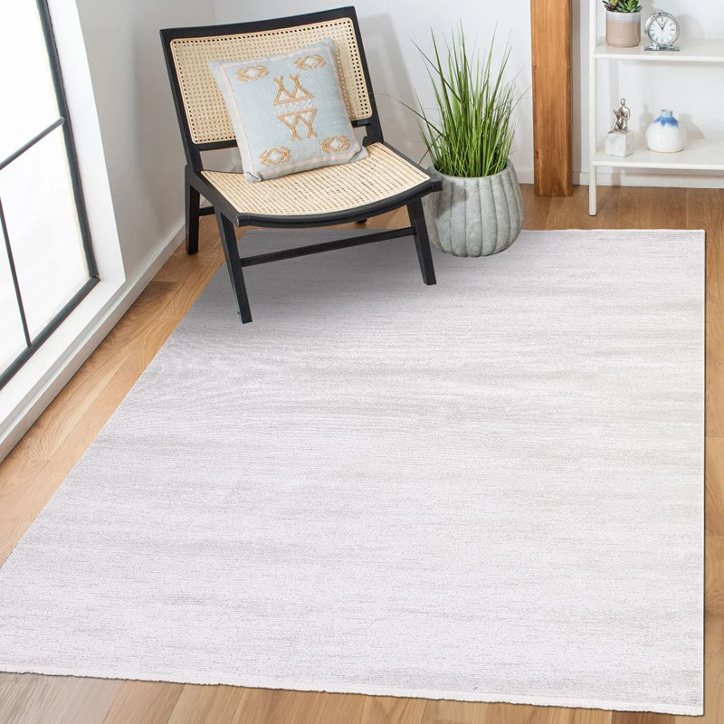 Tapis beige moderne lavable à la machine, Rectangle de 2 pi 7 po x 5 pi