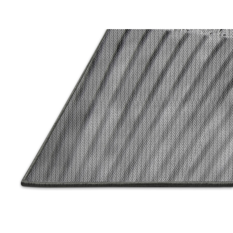 Tapis gris tissé à la machine, Rectangle 6 pi x 9 pi