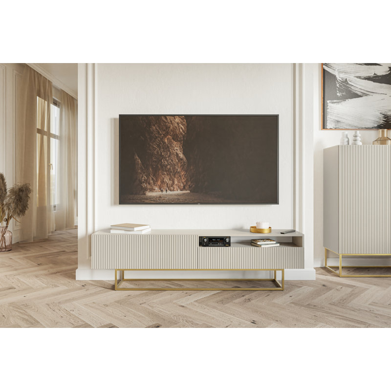 Dikomo TV Stand for TVs up to 65", Beige