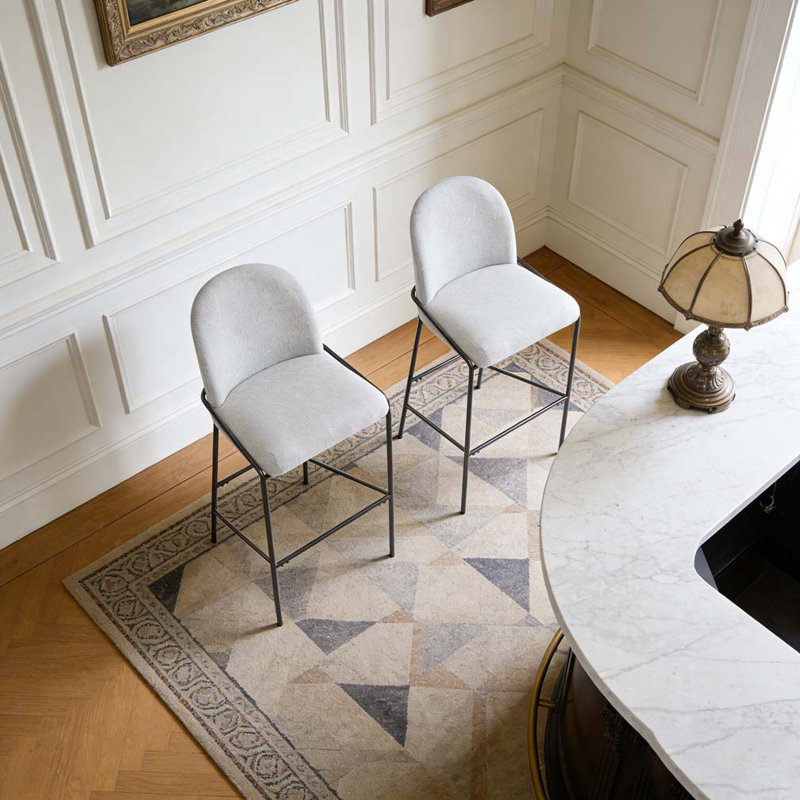 Tabouret de bar intérieur en métal, Gris