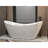 67 - Inch Freestanding Gloss White Acrylic Soaking Tub, Oval Design, Center Drain, Polished Finish, Comfortable And Spacious, Easy To Install On Your Own Bathing Experience, Efficient Drainage System