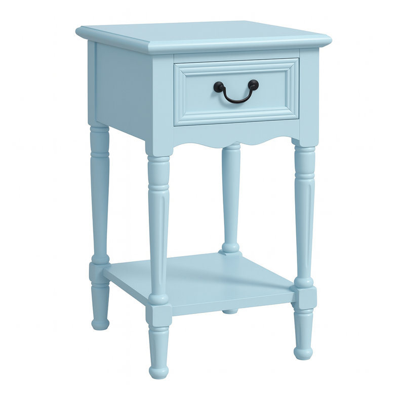 Table de chevet d'appoint H 29 po Liscomb, Bleu