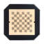 Table multi-jeux 3-en-1 avec tiroirs de rangement Galini - Table de jeu en bois au fini noir pour échecs, dames et backgammon