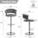 Christal Swivel Upholstered Adjustable Height Counter Stool