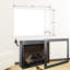 Foyer électrique de 28 pouces avec ensemble de garniture amovible, chauffage à panneau tactile, foyer sans fumée, flamme réglable et luminosité de lit de braise, 1 500 W de chaleur, 5 000 / H, 400 pieds carrés Pi. Plage de chauffage, 3 installation