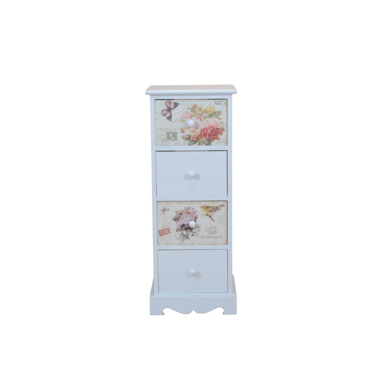 Leonel 4 Drawer 30cm W, White
